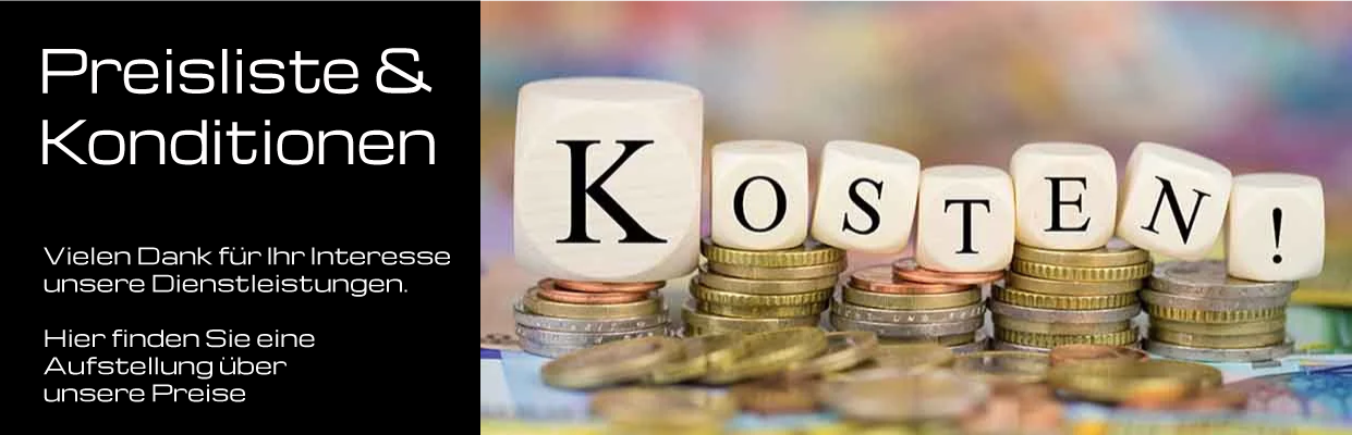 Preisliste Preisliste und Kosten
